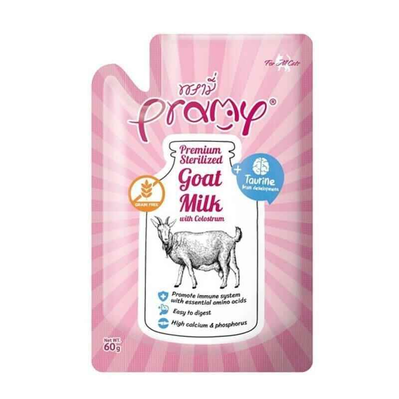 Pramy Cat Kolostrum ve Taurinli Sterilize Keçi Sütlu Kedi Maması 60 Gr