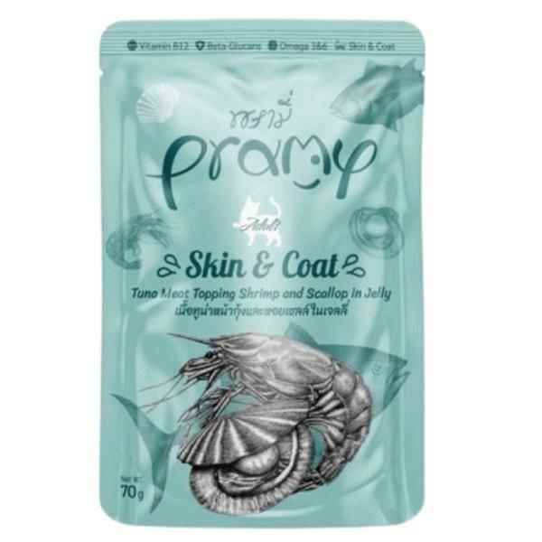 Pramy Ton Balıklı Soslu Karides ve Tarak Jöleli Kedi Maması 70gr