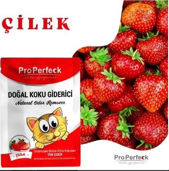 Properfeck Kedi Kumu Koku Giderici Çilek 25 Gr