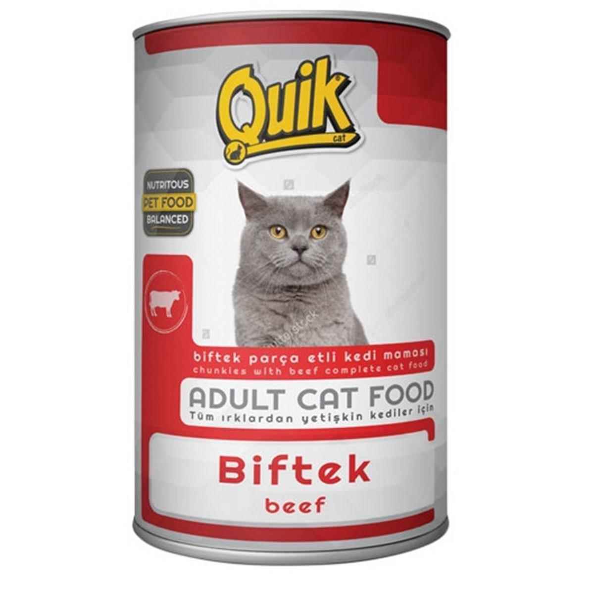 Quik Biftekli Kedi Konservesi 415 gr