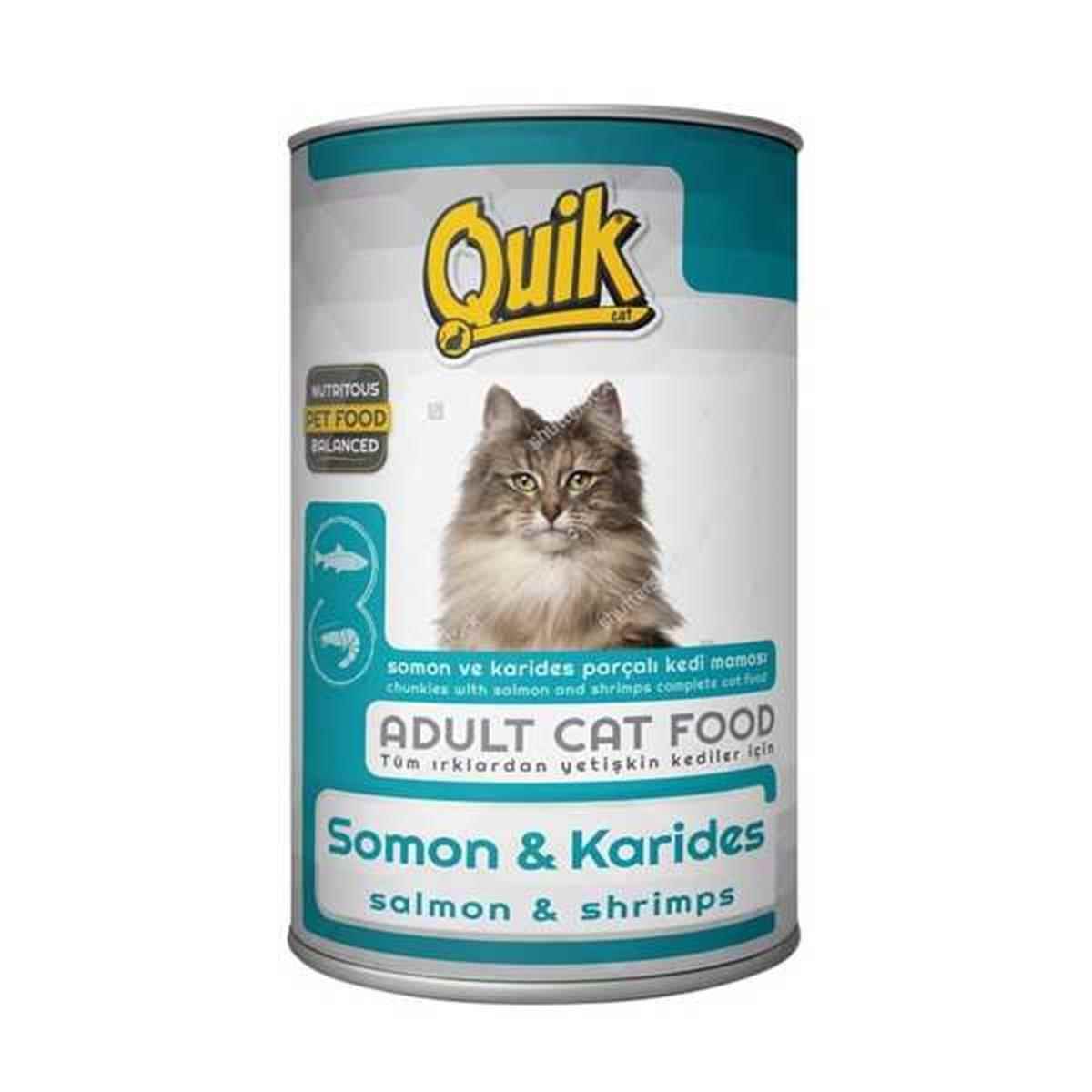 Quik Kedi Somon-Karidesli Kedi Konservesi 415Gr.