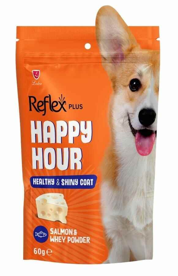 Reflex Happy Hour Sağlık Ve Parlak Tüyler İçin Destekleyici Köpek Ödülü 60 G