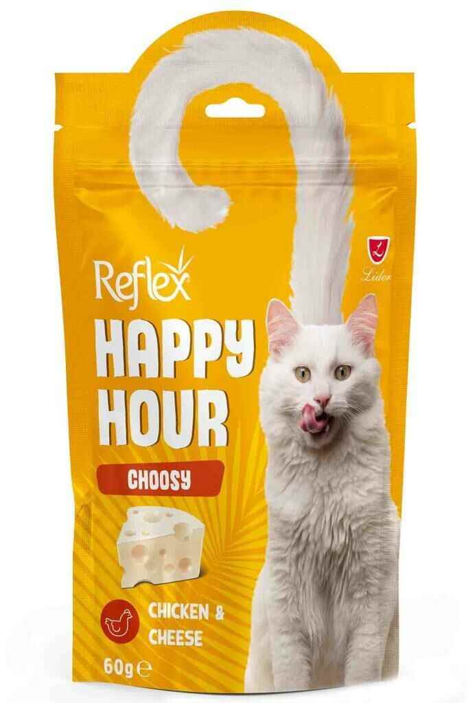 Reflex Happy Hour Tavuklu Peynirli Kedi Ödül Maması 60 Gr