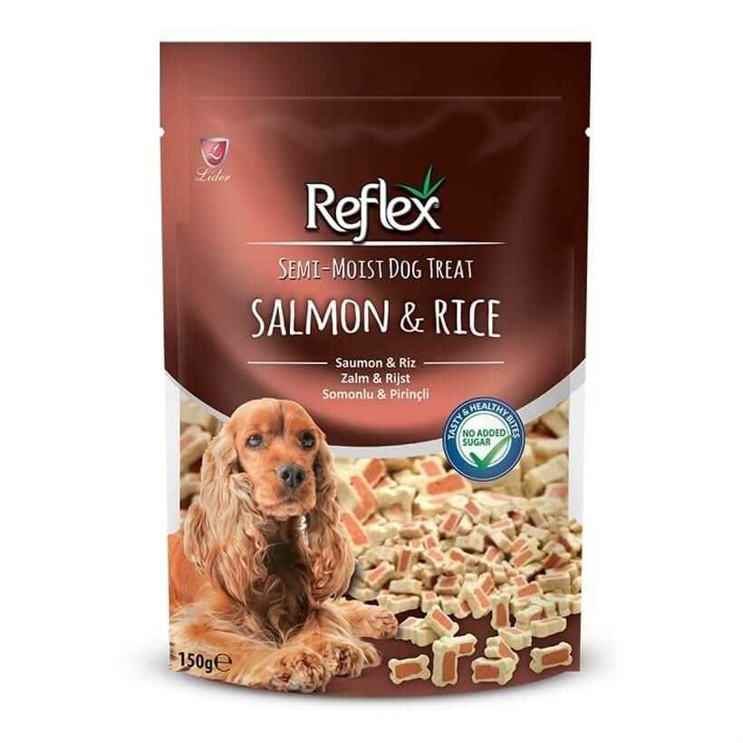 Reflex Semi-Moist Somonlu ve Pirinçli Yarı Yumuşak Köpek Ödül Maması 150gr