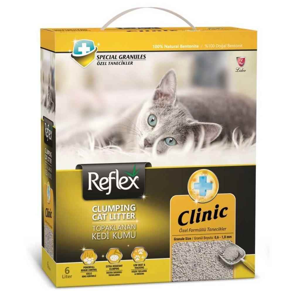 Reflex Klinik Özel Tanecik Formüllü Süper Hızlı Topaklanan Kedi Kumu 6lt