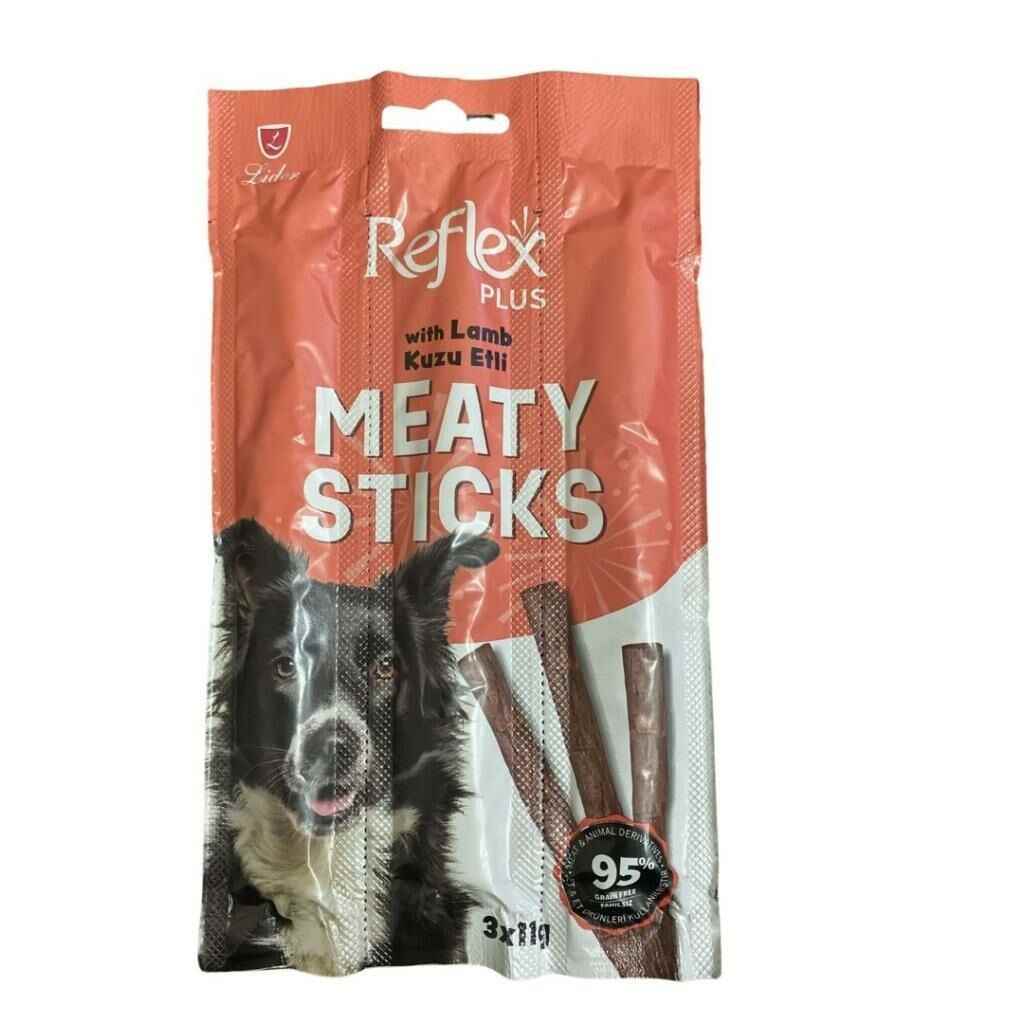 Reflex Plus Kuzu Etli Çubuk Yetişkin Köpek Ödülü 3*11gr