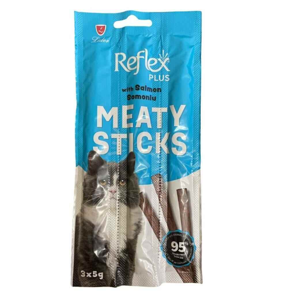 Reflex Plus Somonlu Çubuk Yetişkin Kedi Ödülü 3*5gr