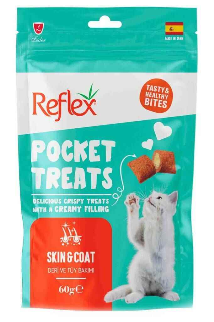 Reflex Pocket Treats Skin and Coat Kedi Ödülü 60 gr