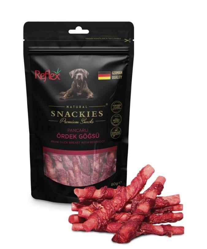 Reflex Snackies Pancarlı Ördek Göğsü Köpek Ödülü 80 Gr