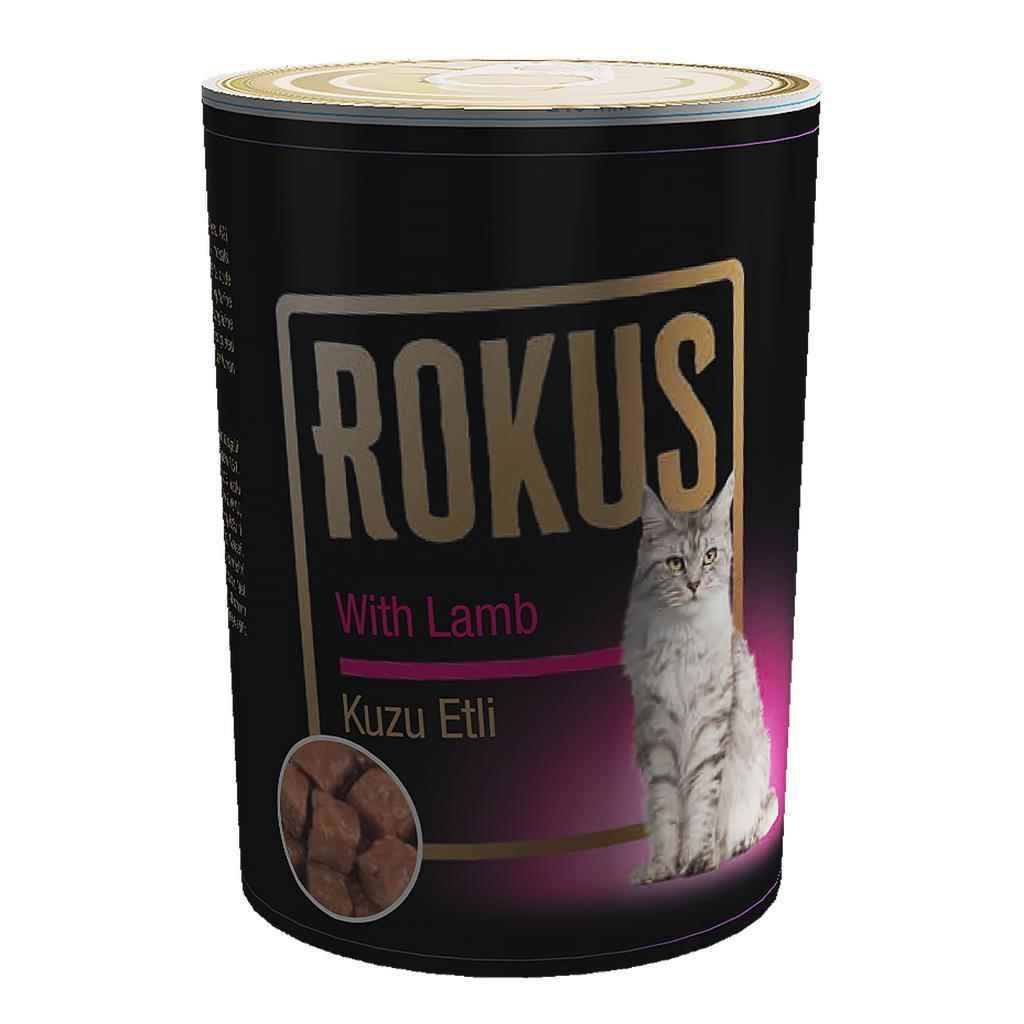 Rokus Kuzu Etli Yetişkin Kedi Konservesi 410 Gr