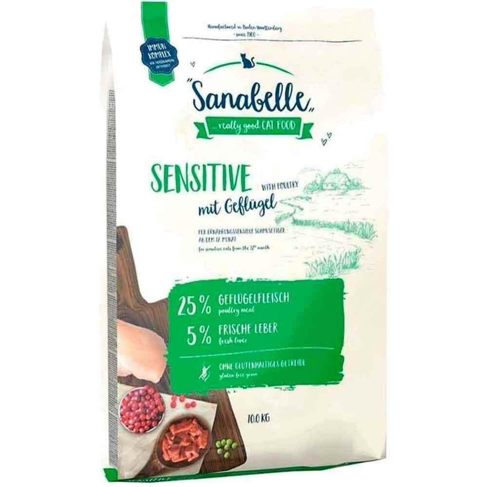 Sanabelle Sensitive With Fresh Poulty Hassas Tüylü Kedi Maması 10 Kg