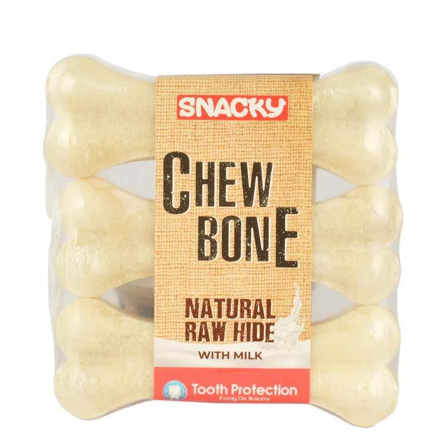 Snacky Beyaz Çiğneme Kemiği 10 cm 30 gr 3 Ad