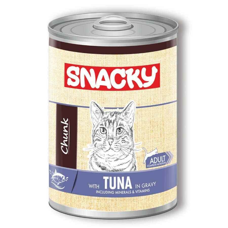 Snacky Chunk Ton Balıklı Yetişkin Kedi Konservesi 400 gr