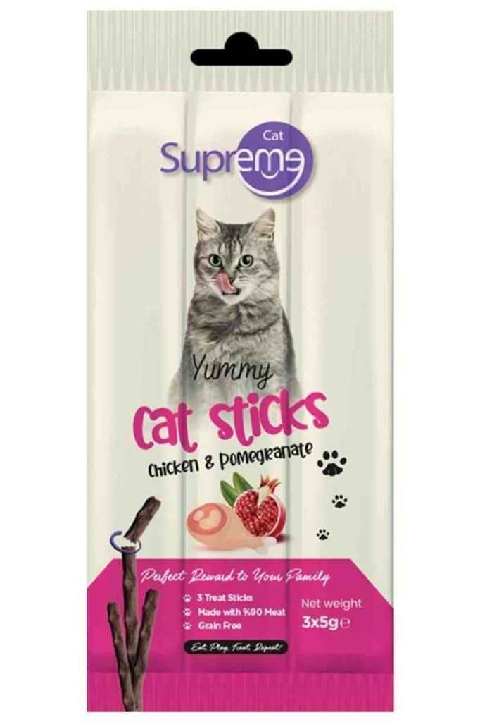 Supreme Cat Tavuklu ve Narlı Kedi Ödül Çubuk 3x5 Gr