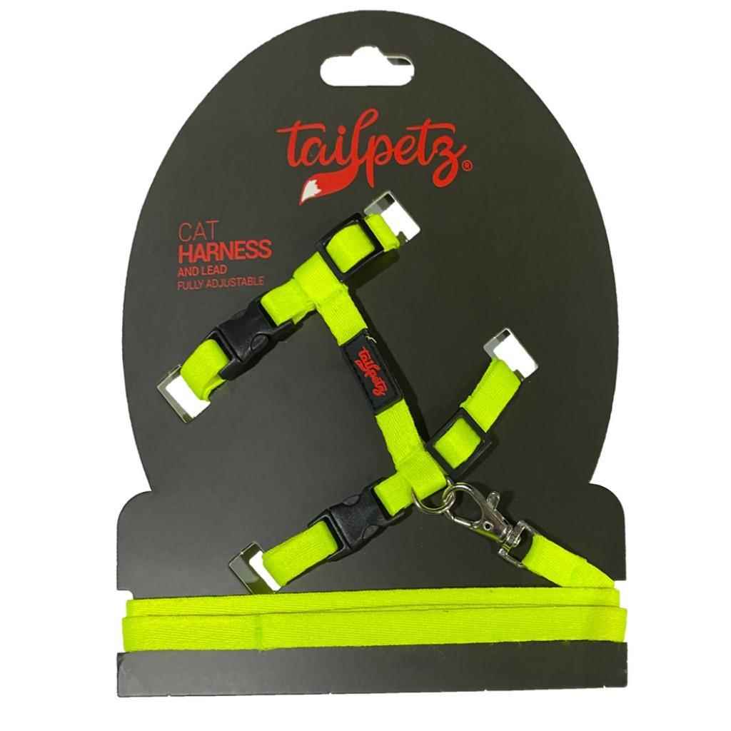 Tailpetz Cat Harness Kedi Göğüs Tasması LIME