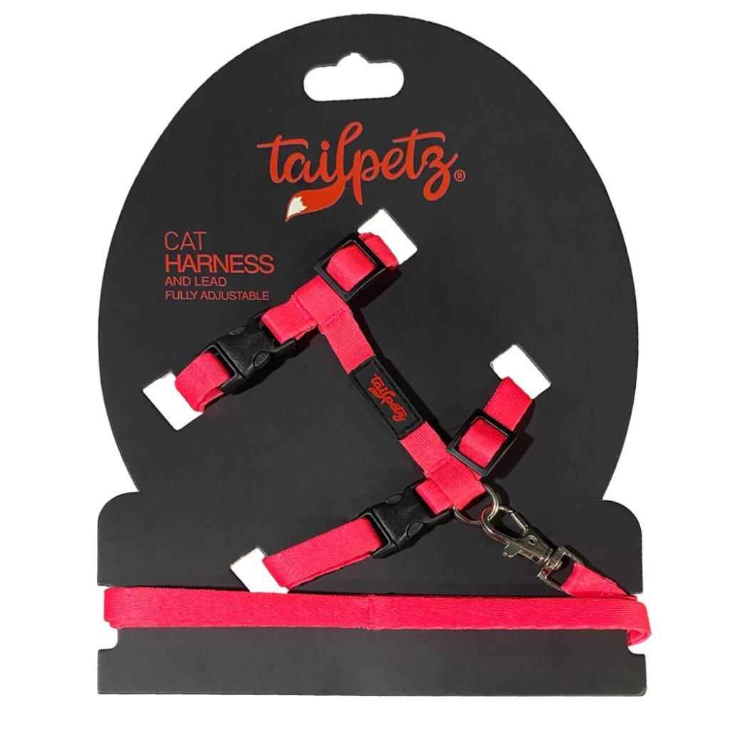 Tailpetz Cat Harness Kedi Göğüs Tasması PEMBE