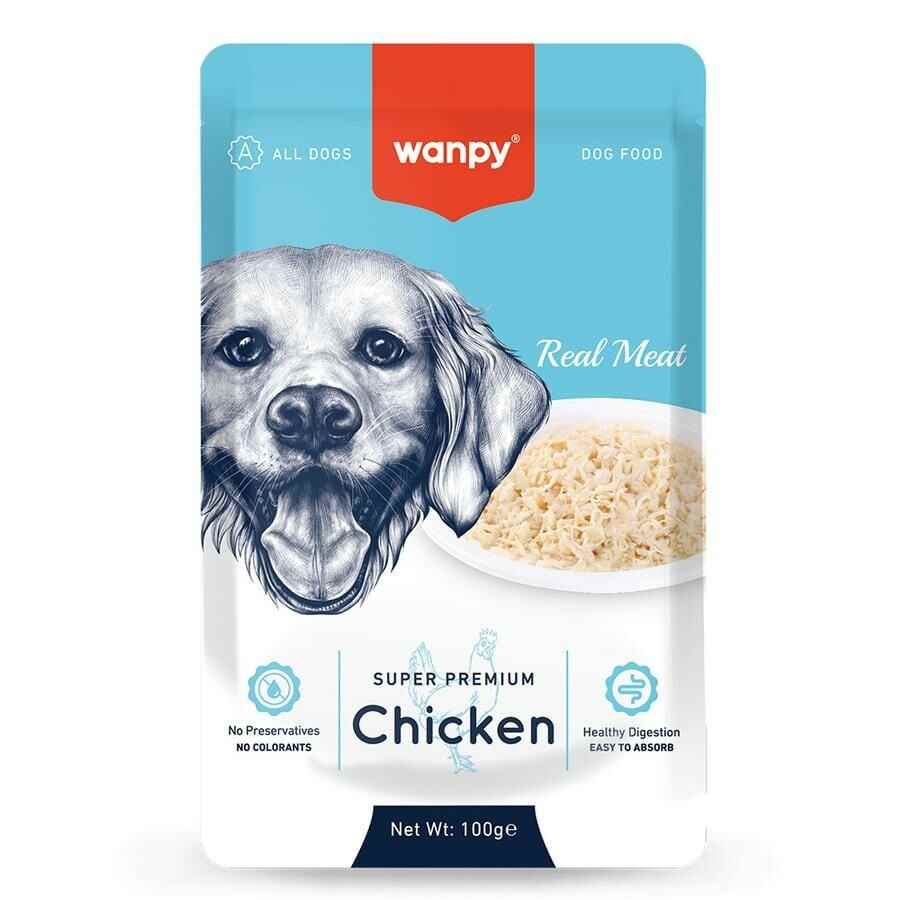 Wanpy Pouch Tavuklu Yaş Köpek Maması 100 Gr