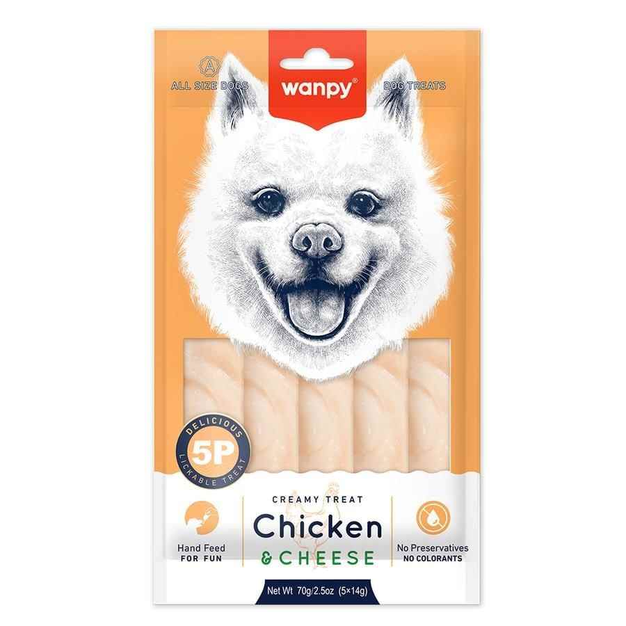 Wanpy Tavuklu ve Peynirli Krema Köpek Ödülü 5x14 Gr