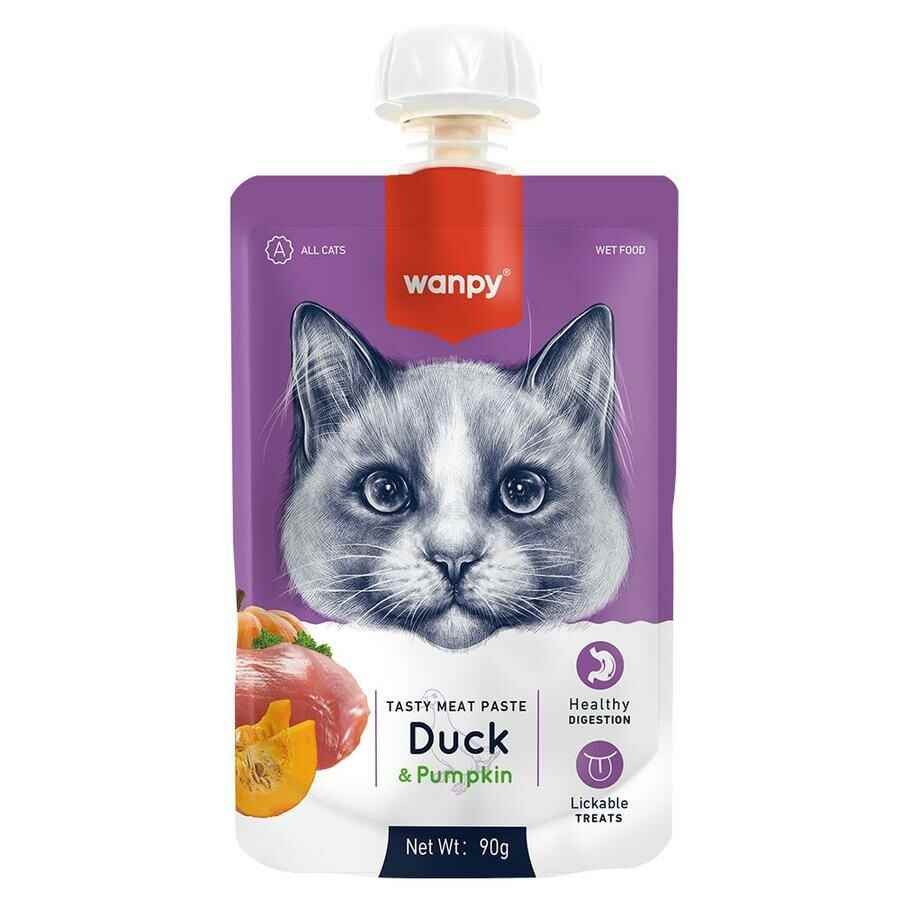 Wanpy Taze Ördekli&Bal Kabaklı  Kedi Et Ezmesi 90 gr