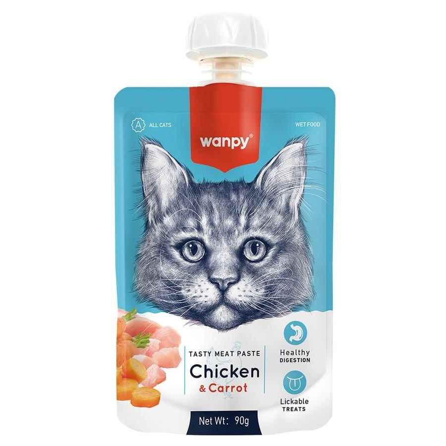 Wanpy Taze Tavuklu&Havuçlu  Kedi Et Ezmesi 90 gr