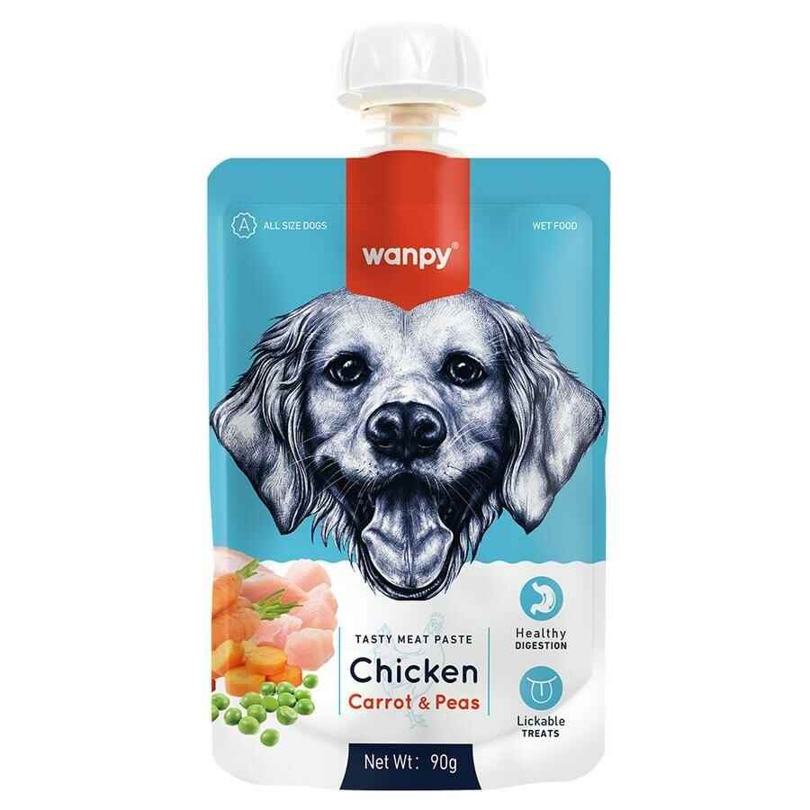 Wanpy Taze Tavuklu&Havuçlu Köpek Et Ezmesi 90 gr