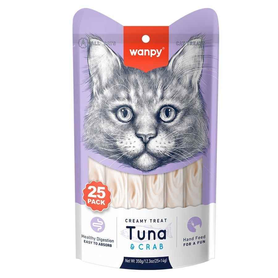 Wanpy Ton Balığı & Yengeç Sıvı Kedi Ödül Maması 25x14 Gr