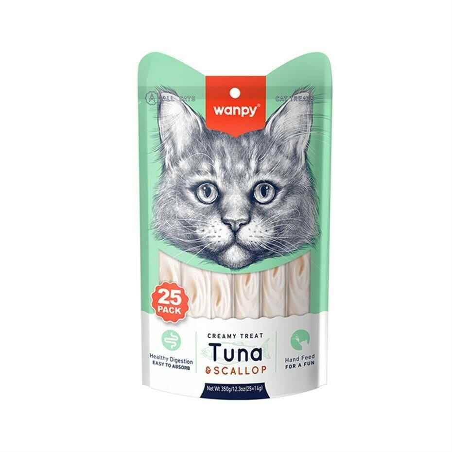 Wanpy Ton Deniz Taraklı Krema Kedi Ödülü 25*14 Gr