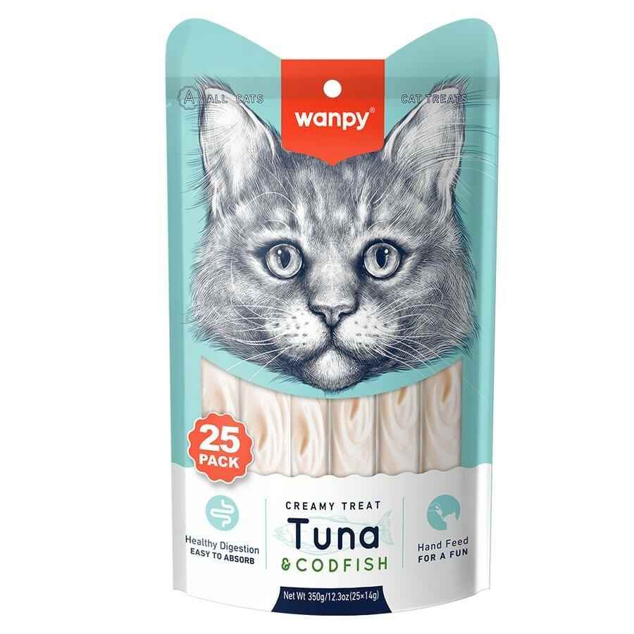 Wanpy Ton Morina Balıklı Krema Kedi Ödülü 25*14 Gr